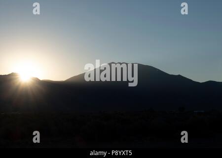 Tramonto su UAT montagna del Sangre de Cristo la gamma della montagna di Taos New Mexico Foto Stock