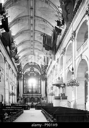 334 Hôtel des Invalides - Chapelle, Vue interna de la nef vers le choeur - Paris 07 - Médiathèque de l'architecture et du patrimoine - APMH00011019 Foto Stock