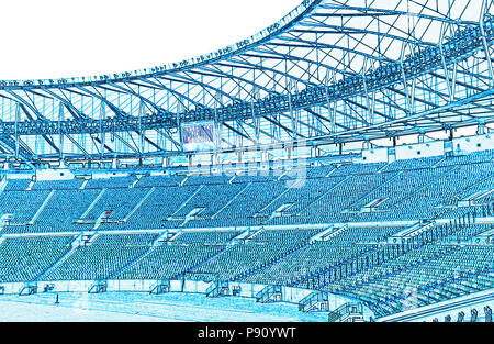 Il Maracana stadium, Estádio Jornalista Mário Filho, il tempio del calcio, sito olimpico nel 2016, Rio de Janeiro, Brasile Foto Stock