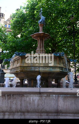 Victoria fontana del Giubileo, Manchester Foto Stock