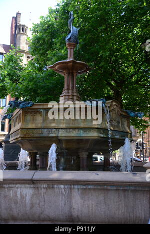 Victoria fontana del Giubileo, Manchester Foto Stock