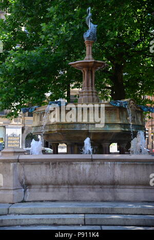 Victoria fontana del Giubileo, Manchester Foto Stock