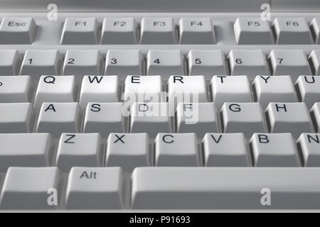 Tastiera Qwerty tasti. 3D render Foto Stock