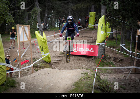 Vallnord, Andorra, 13 luglio 2018. 2018 Coppa del Mondo UCI Vallnord Andorra Credito: Martin Silva Cosentino/Alamy Live News Foto Stock