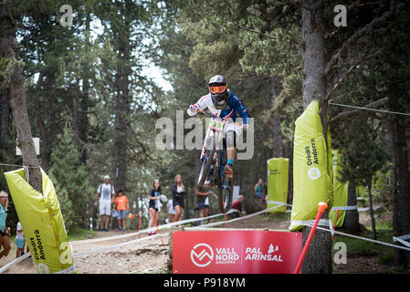 Vallnord, Andorra, 13 luglio 2018. 2018 Coppa del Mondo UCI Vallnord Andorra Credito: Martin Silva Cosentino/Alamy Live News Foto Stock