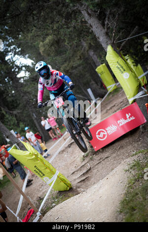 Vallnord, Andorra, 13 luglio 2018. 2018 Coppa del Mondo UCI Vallnord Andorra Credito: Martin Silva Cosentino/Alamy Live News Foto Stock