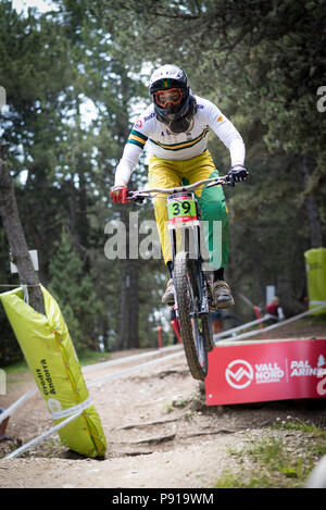 Vallnord, Andorra, 13 luglio 2018. 2018 Coppa del Mondo UCI Vallnord Andorra Credito: Martin Silva Cosentino/Alamy Live News Foto Stock