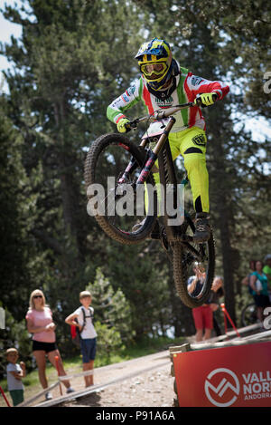 Vallnord, Andorra, 13 luglio 2018. 2018 Coppa del Mondo UCI Vallnord Andorra Credito: Martin Silva Cosentino/Alamy Live News Foto Stock