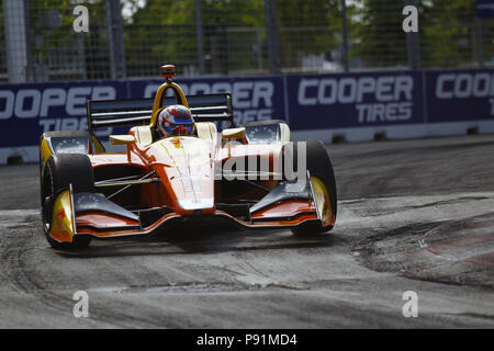 Toronto, Ontario, Canada. 14 Luglio, 2018. ZACH VEACH (26) degli Stati Uniti prende il via alla pratica per la Honda Indy Toronto a strade di Toronto a Toronto, Ontario. Credito: Justin R. Noe Asp Inc/ASP/ZUMA filo/Alamy Live News Foto Stock