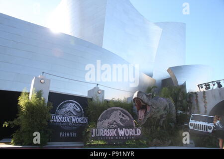 "Mondo Giurassico: caduto Regno' Premiere Mondiale tenutosi presso il Walt Disney Concert Hall dotata di: atmosfera dove: Los Angeles, California, Stati Uniti quando: 12 giu 2018 Credit: FayesVision/WENN.com Foto Stock