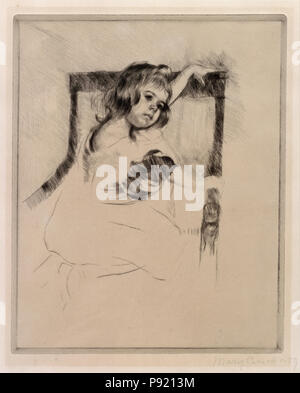 . 412 Mary Cassatt - Inginocchiati in poltrona - Foto Stock