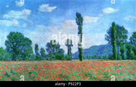 . 423 Monet - poppy-field-in-giverny Foto Stock