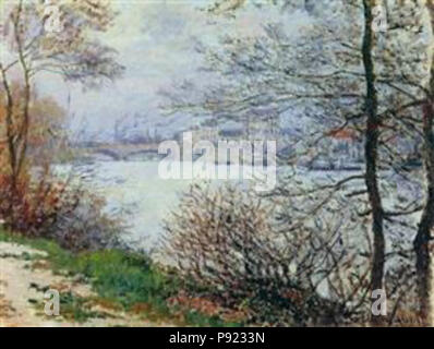 . 424 Monet - le banche-di-il-Seine-Ile-de-la-grande-jatte Foto Stock