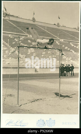 . 417 Meyer Albert - Giochi Olimpici, 1896; l'atleta Herman Weingartner, barra orizzontale campione - Foto Stock