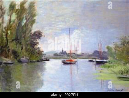 . 420 Monet - argenteuil-visto-da-la-small-braccio-di-il-seine(1) Foto Stock