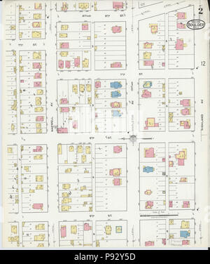 493 Sanborn Assicurazione incendi mappa da Boulder, Contea di Boulder, Colorado. LOC sanborn00958 008-2 Foto Stock