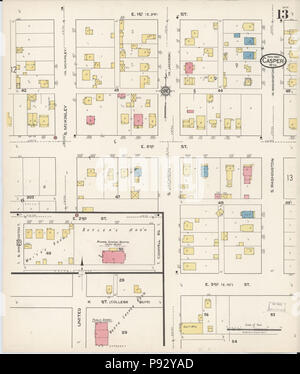 494 Sanborn Assicurazione incendi mappa da Casper, Natrona County, Wyoming. LOC sanborn09750 006-14 Foto Stock