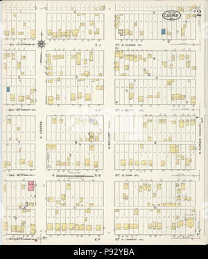 494 Sanborn Assicurazione incendi mappa da Casper, Natrona County, Wyoming. LOC sanborn09750 006-3 Foto Stock