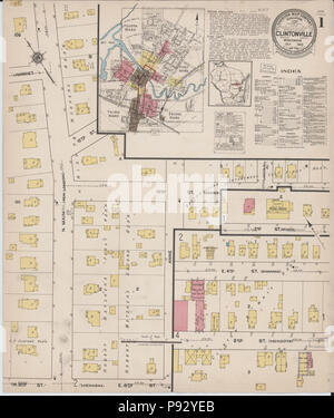 494 Sanborn Assicurazione incendi mappa da Clintonville, Waupaca County, Wisconsin. LOC sanborn09520 005-1 Foto Stock