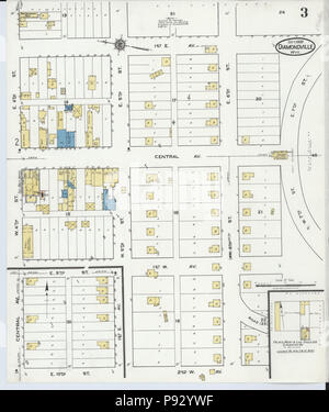 496 Sanborn Assicurazione incendi mappa da Diamondville, Lincoln County, Wyoming. LOC sanborn09754 003-3 Foto Stock