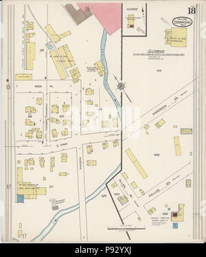 497 Sanborn Assicurazione incendi mappa da Dowagiac, Cass County, Michigan. LOC sanborn03988 006-18 Foto Stock