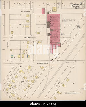 497 Sanborn Assicurazione incendi mappa da Dowagiac, Cass County, Michigan. LOC sanborn03988 006-2 Foto Stock