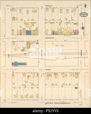 497 Sanborn Assicurazione incendi Mappa dal Durant, Contea di cedro, Iowa. LOC sanborn02636 002-2 Foto Stock