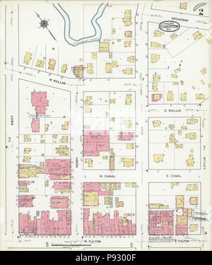 497 Sanborn Assicurazione incendi mappa da Edgerton, Rock County, Wisconsin. LOC sanborn09539 007-2 Foto Stock