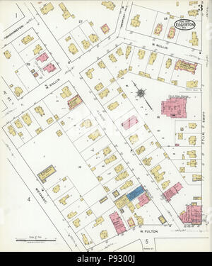 497 Sanborn Assicurazione incendi mappa da Edgerton, Rock County, Wisconsin. LOC sanborn09539 007-3 Foto Stock