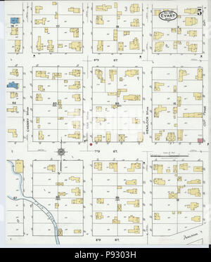 498 Sanborn Assicurazione incendi mappa da Evart, Osceola County, Michigan. LOC sanborn04002 005-5 Foto Stock