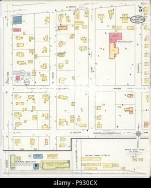 500 Sanborn Assicurazione incendi mappa da Hartford, Van Buren County, Michigan. LOC sanborn04035 004-6 Foto Stock