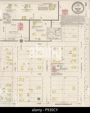 500 Sanborn Assicurazione incendi mappa da Haxtun, Phillips County, Colorado. LOC sanborn01012 002-1 Foto Stock
