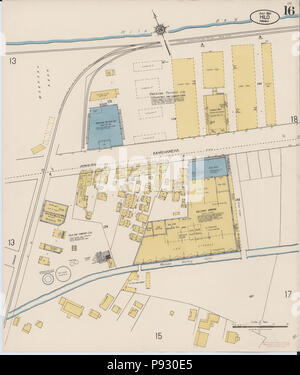 500 Sanborn Assicurazione incendi mappa da Hilo, Hawaii County, Hawaii. LOC sanborn01535 002-16 Foto Stock