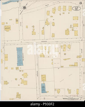 500 Sanborn Assicurazione incendi mappa da Hilo, Hawaii County, Hawaii. LOC sanborn01535 002-8 Foto Stock