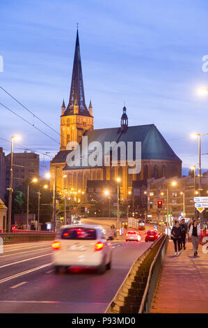 Gothic Bazylika archikatedralna swietego Jakuba (Basilica Cattedrale di San Giacomo Apostolo) in Szczecin, Polonia. 14 giugno 2018 © Wojciech Strozyk / Foto Stock