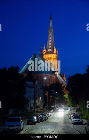 Gothic Bazylika archikatedralna swietego Jakuba (Basilica Cattedrale di San Giacomo Apostolo) in Szczecin, Polonia. 14 giugno 2018 © Wojciech Strozyk / Foto Stock