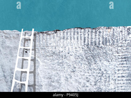 Scala di grigio vicino alla parete di cemento. Grunge sfondo astratto. Adatto per vari progetti. Foto Stock