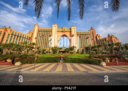 Atlantis, Il Palm Hotel si trova all'apice del Palm Jumeira Foto Stock