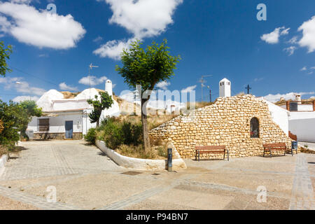 Casa grotta in Guadix, provincia di Granada, Spagna Foto Stock