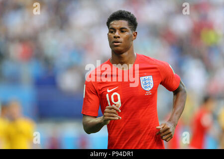 Dell'Inghilterra Rashford Marcus durante la Coppa del Mondo FIFA il terzo posto di play-off corrispondono a San Pietroburgo Stadium. Foto Stock