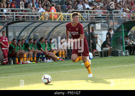 Latina (LT), 14/07/2018. Prima partita amichevole per la AS Roma, che incontra il Latina. Nella foto: Patrik Schick in azione. Latina (LT), 14/07/2018. Prima pre stagione amichevole per AS Roma, quale incontra Latina. Nella foto: Patrik Schick in azione. Foto Stock