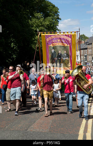 Durham, Regno Unito. 14 Luglio, 2018. Durham minatori Gal Foto Stock