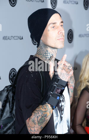 Los Angeles, Stati Uniti d'America. 31 gennaio, 2018. Travis Barker assiste il quinto annuale Beautycon Festival di Los Angeles presso il Los Angeles Convention Centre nel luglio 14, 2018 a Los Angeles, California. Credito: la foto di accesso/Alamy Live News Foto Stock