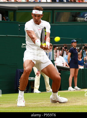 Londra, Regno Unito. Il 14 luglio 2018. Rafael Nadal. Onorevoli Finals, Giorno 12 Wimbledon Tennis ai campionati di Wimbledon, Londra, il 14 luglio 2018. Credito: Paolo Marriott/Alamy Live News Foto Stock