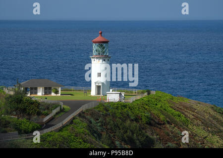 Sud Pacifico; USA; Hawaii; Hawaiian; Isola; Kauai; Faro Kilauea; Foto Stock