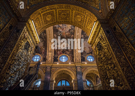 Interno della Co-Cattedrale di San Giovanni a La Valletta, Malta Foto Stock
