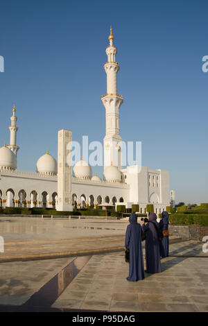 Emirati Arabi Uniti, Emirati Arabi, Abu Dhabi City, Sheikh Zayed Grande Moschea, costruito 1996 - 2007 Foto Stock