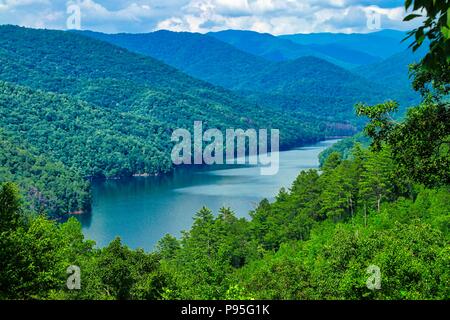 La Fontana sul lago in Western North Carolina Estate ricreazione Foto Stock