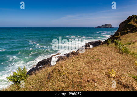 Vista di nsi testa in Cornwall Regno Unito Foto Stock