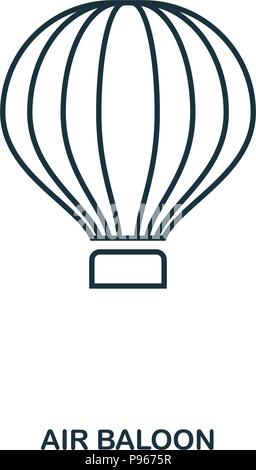 Aria di Ballon icona. Profilo di icona di stile design. UI. Illustrazione di aria di ballon icona. Pittogramma isolato su bianco. Pronto per l'uso nella progettazione web, applicazioni softwa Illustrazione Vettoriale